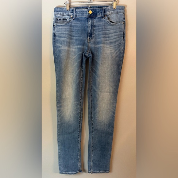 White House Black Market Denim - WHBM Women's The Slim Mid Rise Medium Wash Blue Jeans Size 8